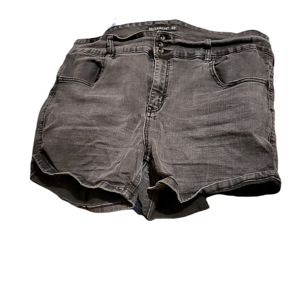Black jean shorts